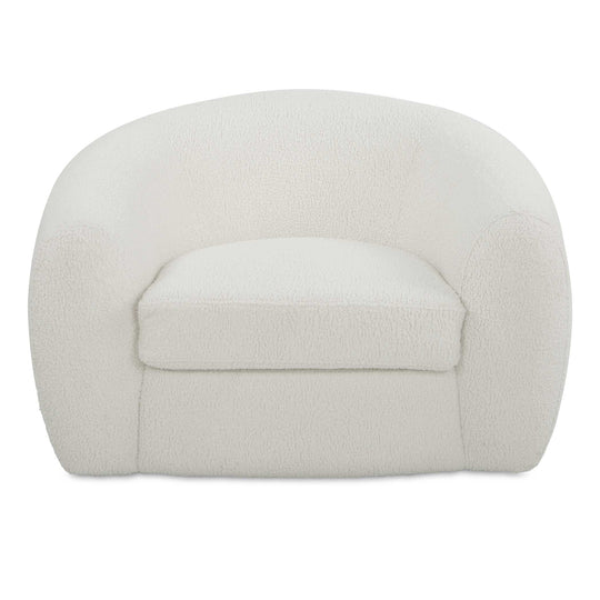 American Home Furniture Uttermost Capra Art Deco White Swivel Chair