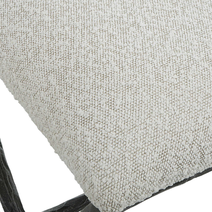 American Home Furniture Uttermost Brisby Gray Fabric Small Bench
