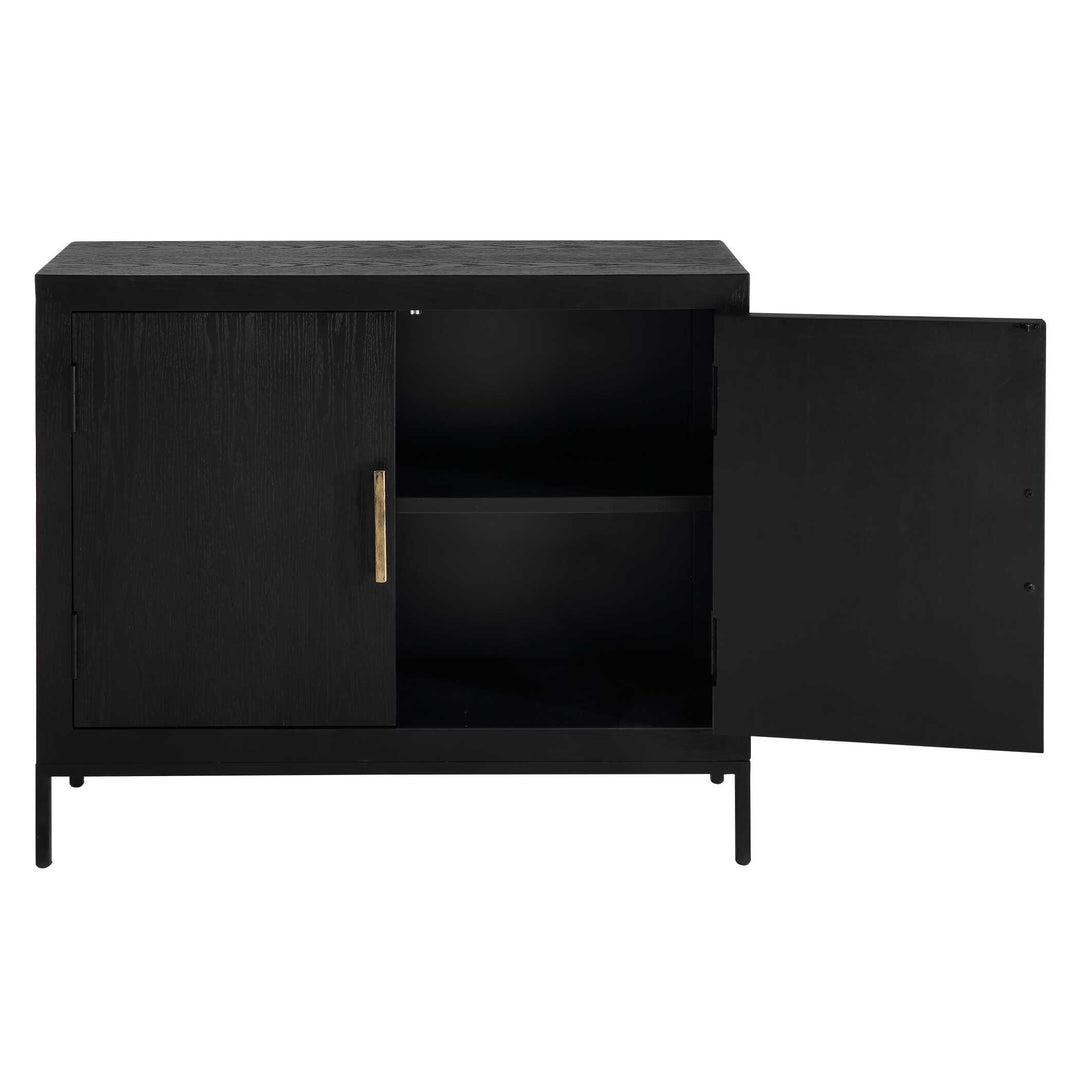 American Home Furniture Uttermost Front Range Dark Oak 2 Door Cabinet