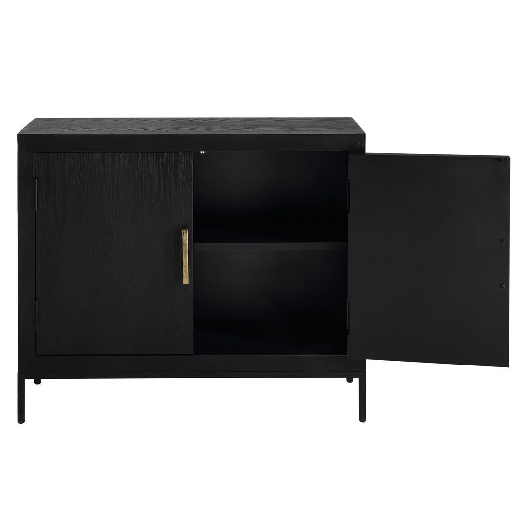American Home Furniture Uttermost Front Range Dark Oak 2 Door Cabinet
