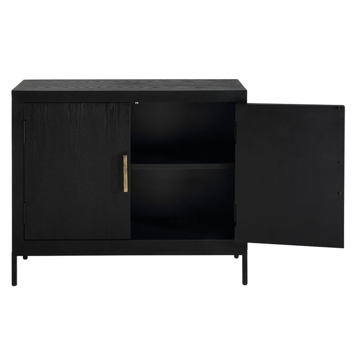 American Home Furniture Uttermost Front Range Dark Oak 2 Door Cabinet