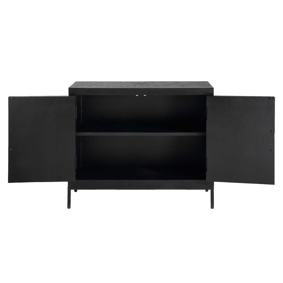 American Home Furniture Uttermost Front Range Dark Oak 2 Door Cabinet