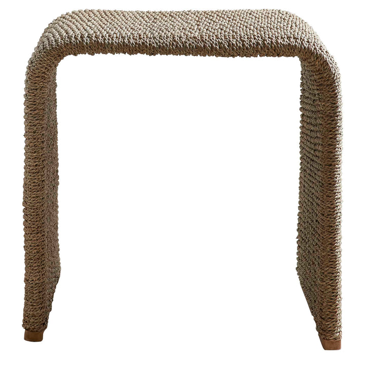American Home Furniture Uttermost Calabria Woven Seagrass End Table