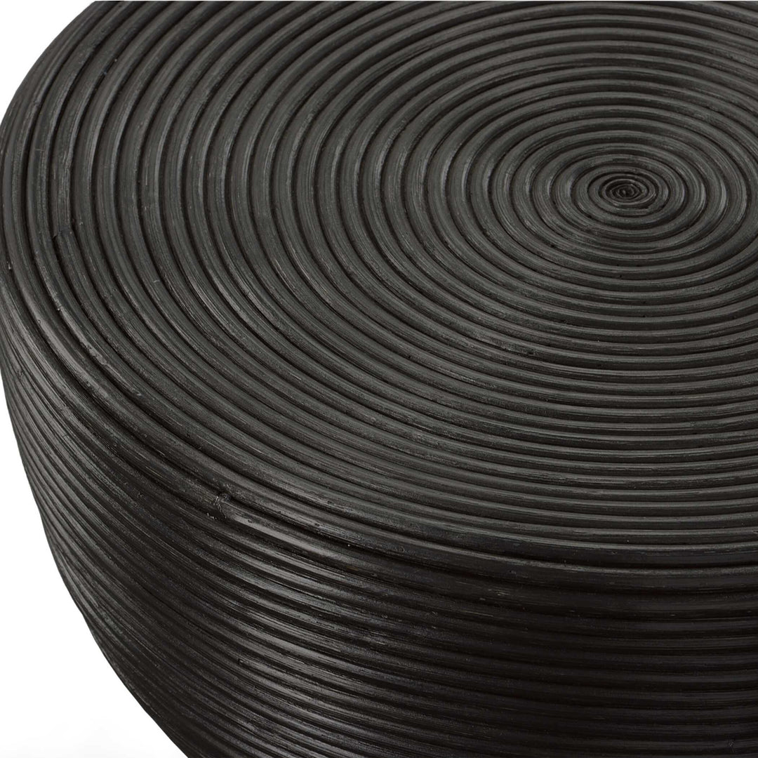 American Home Furniture Uttermost Bongo Black Rattan Side Table