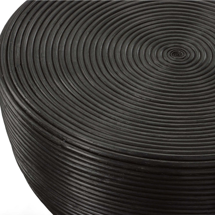American Home Furniture Uttermost Bongo Black Rattan Side Table