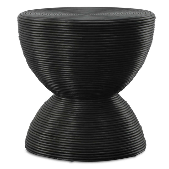 American Home Furniture Uttermost Bongo Black Rattan Side Table