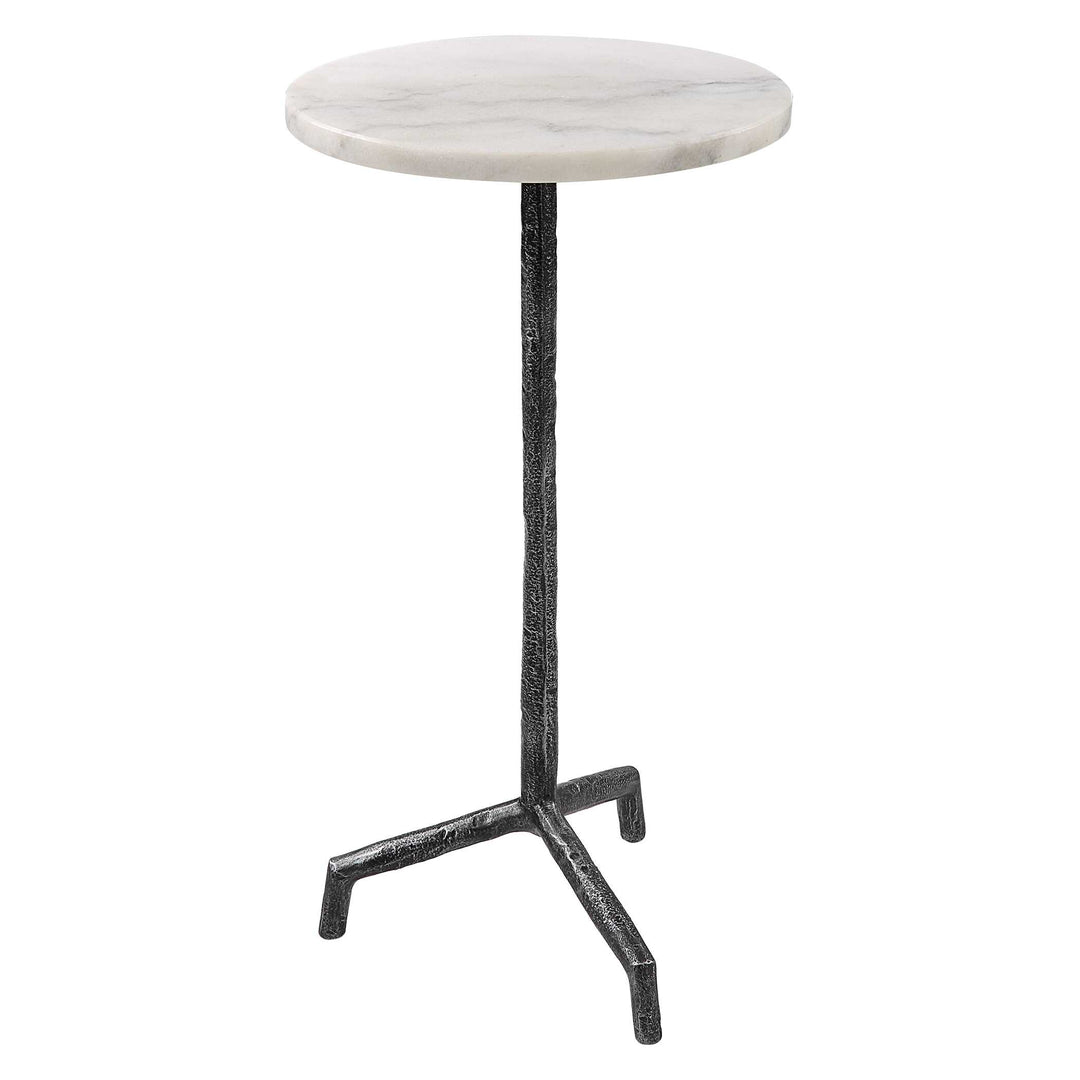 American Home Furniture Uttermost Puritan White Marble Drink Table