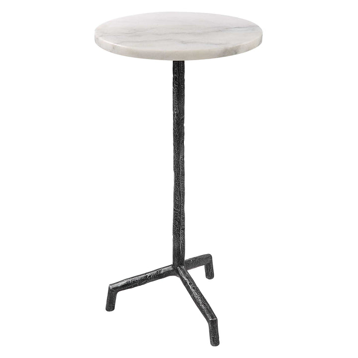 American Home Furniture Uttermost Puritan White Marble Drink Table