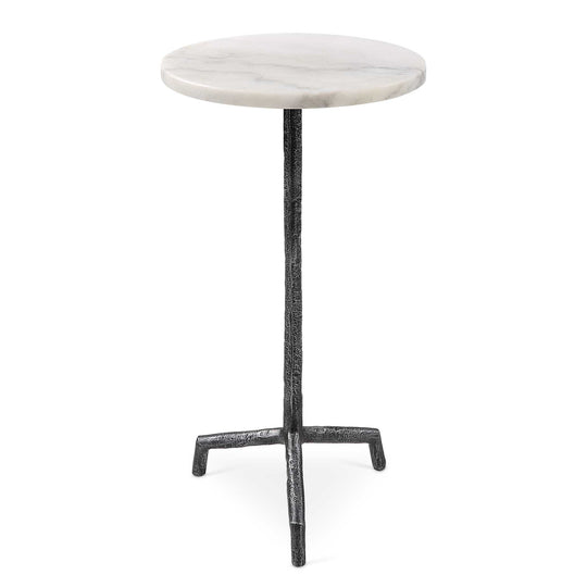 American Home Furniture Uttermost Puritan White Marble Drink Table
