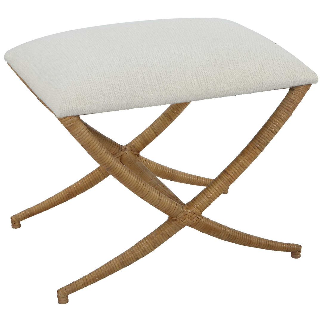 American Home Furniture Uttermost Expedition White Fabric Small Bench
