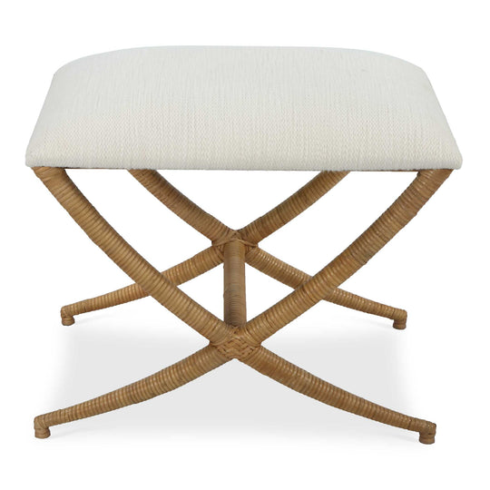 American Home Furniture Uttermost Expedition White Fabric Small Bench
