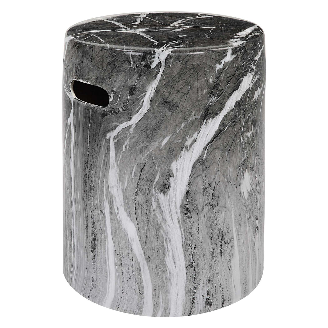 American Home Furniture Uttermost Marvel Marbled Garden Stool