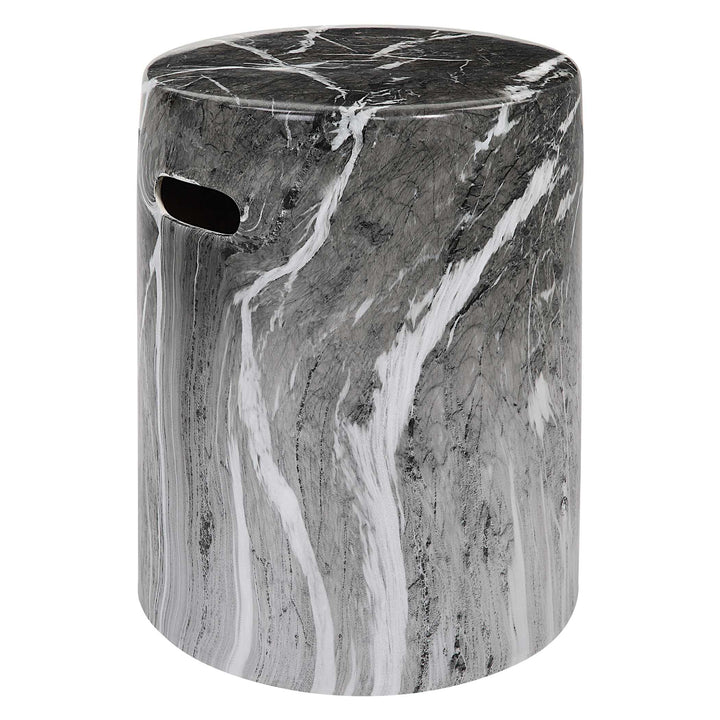 American Home Furniture Uttermost Marvel Marbled Garden Stool