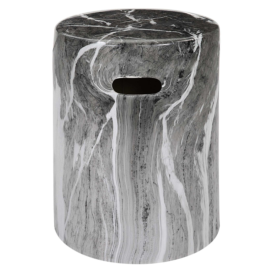 American Home Furniture Uttermost Marvel Marbled Garden Stool