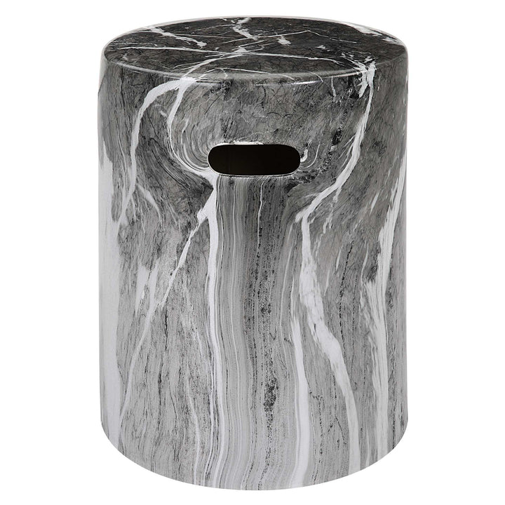 American Home Furniture Uttermost Marvel Marbled Garden Stool