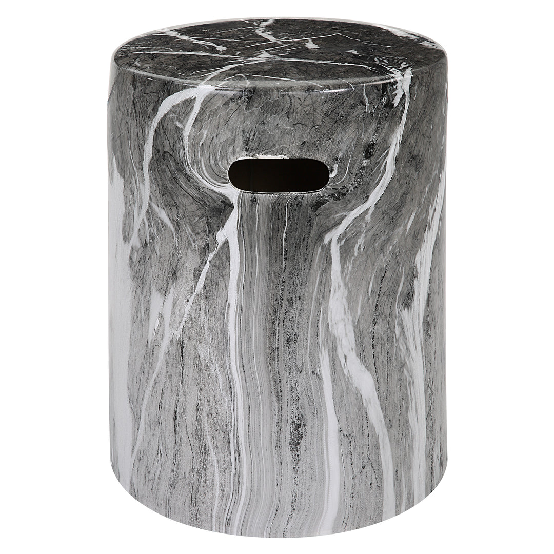 American Home Furniture Uttermost Marvel Marbled Garden Stool