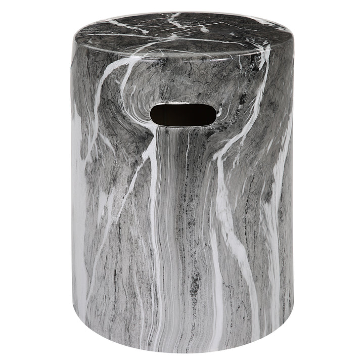American Home Furniture Uttermost Marvel Marbled Garden Stool