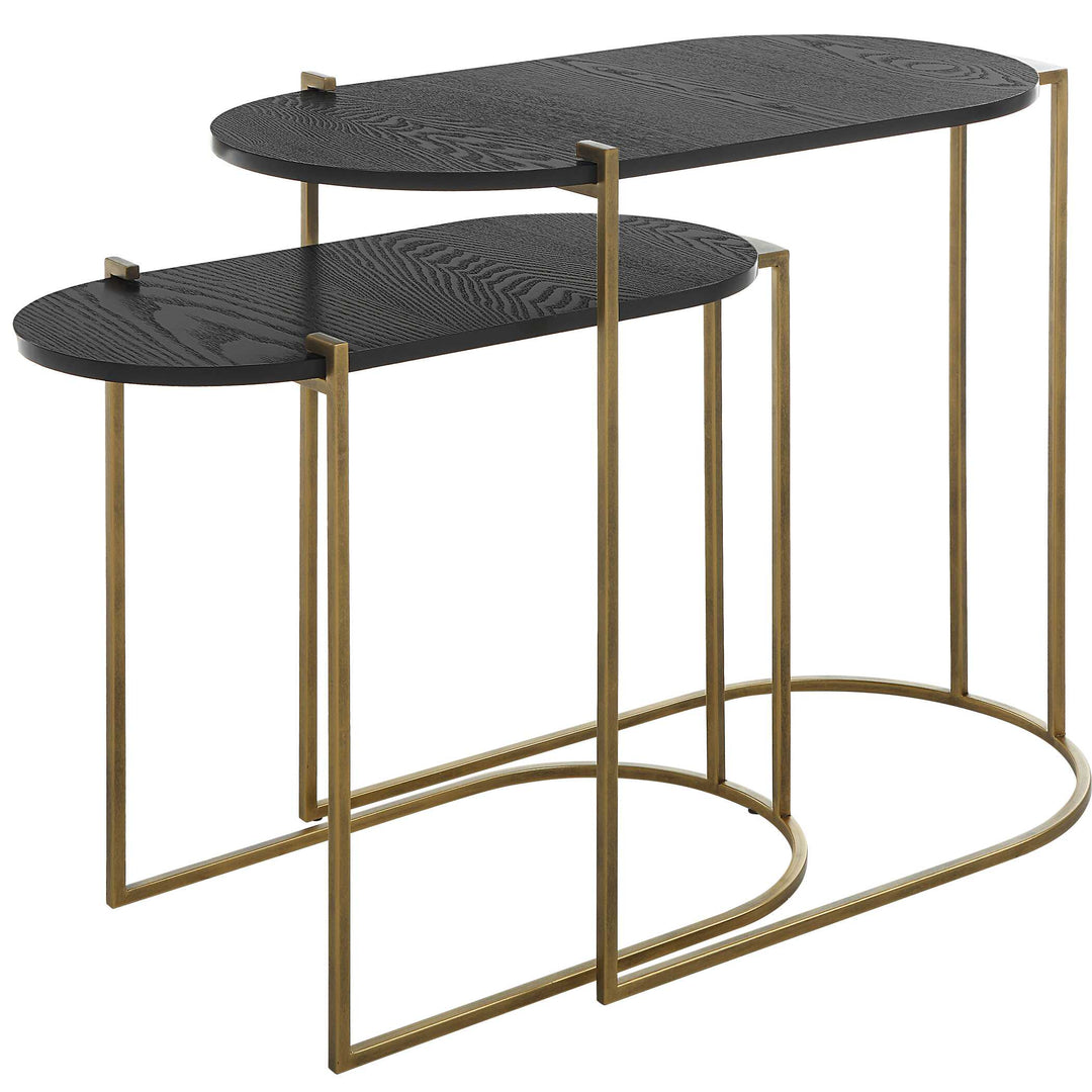 American Home Furniture Uttermost Aztec Wood Nesting Tables, Set/2