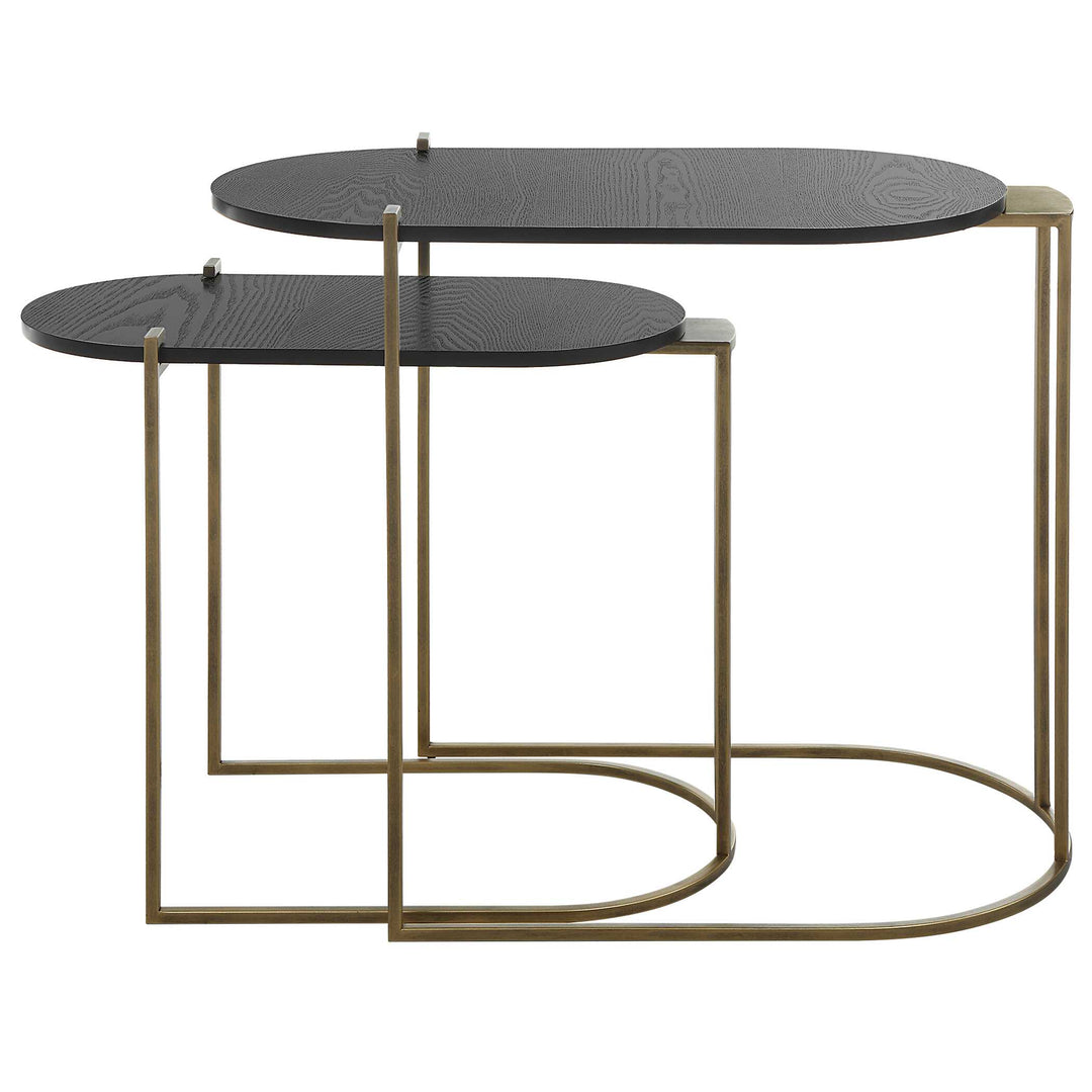 American Home Furniture Uttermost Aztec Wood Nesting Tables, Set/2