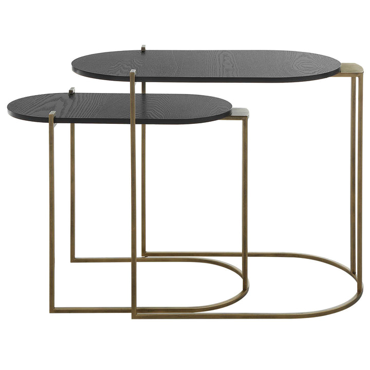 American Home Furniture Uttermost Aztec Wood Nesting Tables, Set/2