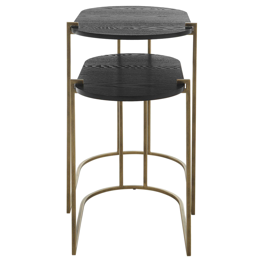 American Home Furniture Uttermost Aztec Wood Nesting Tables, Set/2