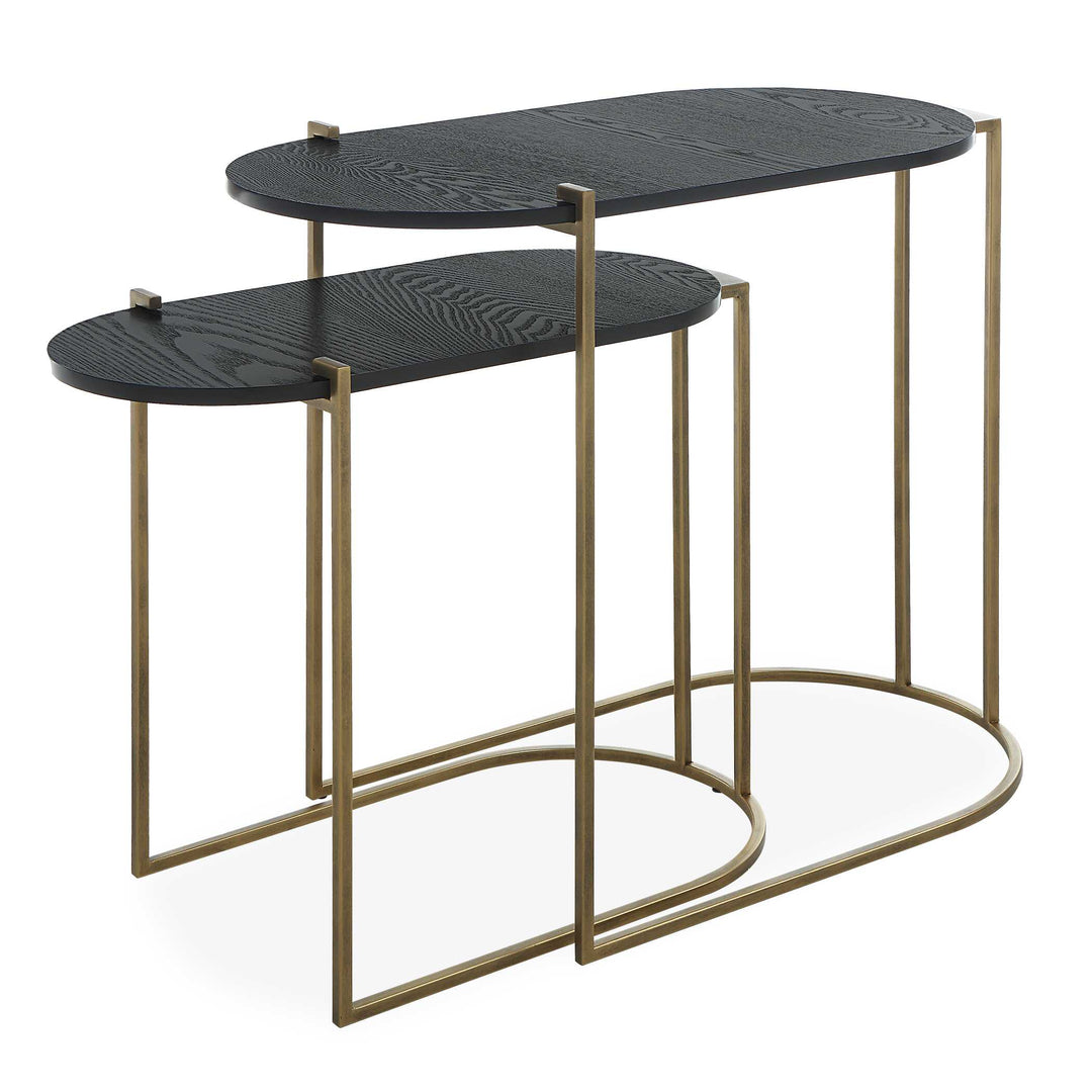 American Home Furniture Uttermost Aztec Wood Nesting Tables, Set/2