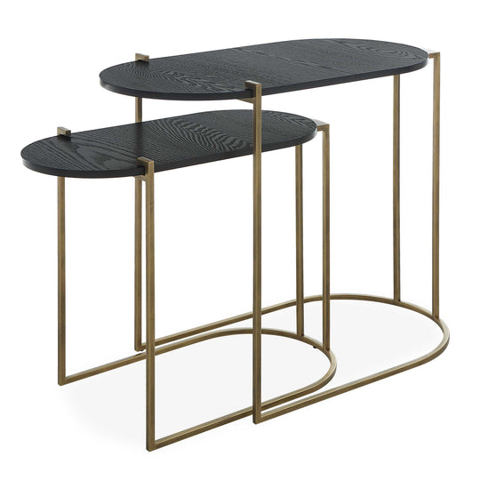 American Home Furniture Uttermost Aztec Wood Nesting Tables, Set/2