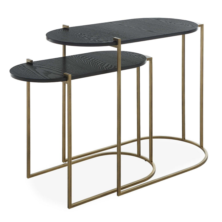 American Home Furniture Uttermost Aztec Wood Nesting Tables, Set/2