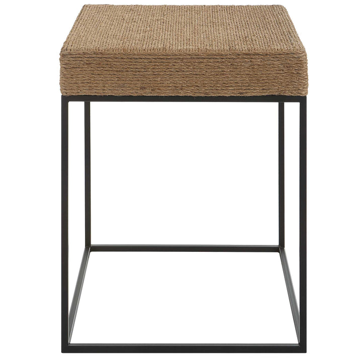 American Home Furniture Uttermost Laramie Rustic Rope Accent Table