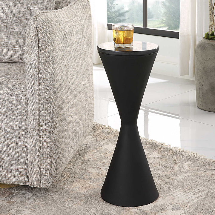 American Home Furniture Uttermost Time's Up Hourglass Shaped Drink Table