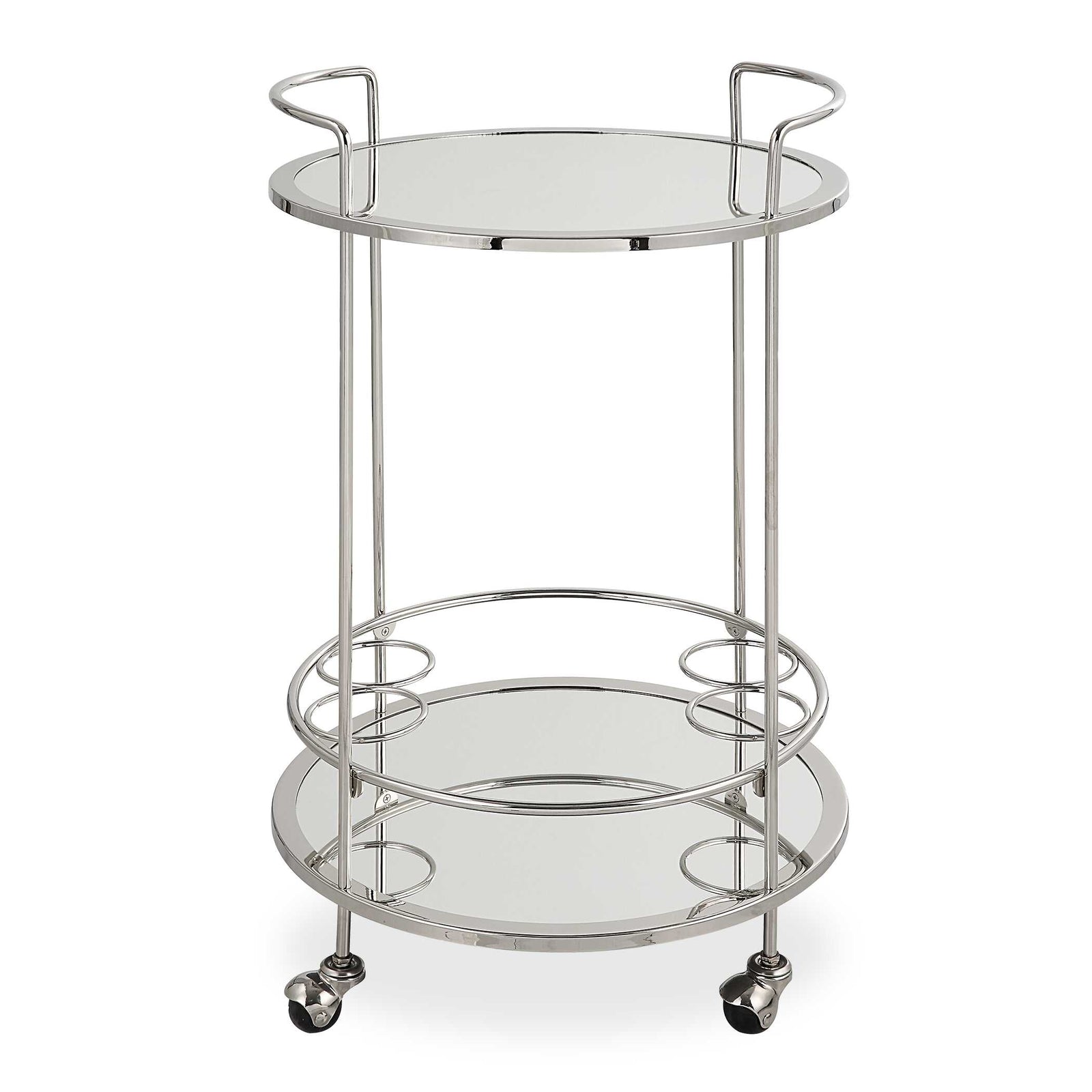 American Home Furniture Uttermost Spritz Chrome Bar Cart