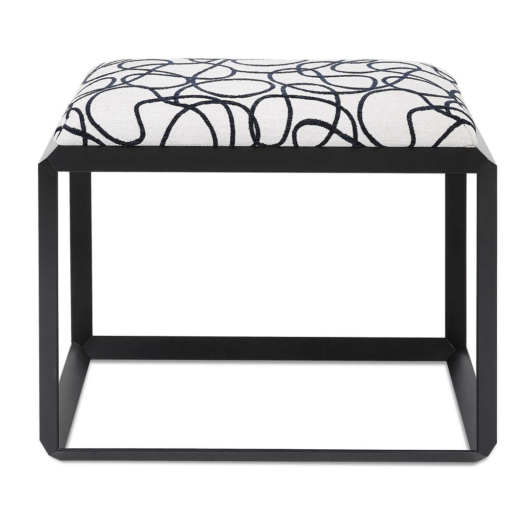 American Home Furniture Uttermost Curls Gray Small Bench