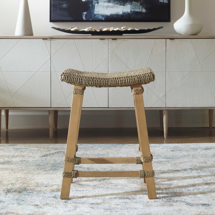 American Home Furniture Uttermost Everglade Sea Grass Counter Stool