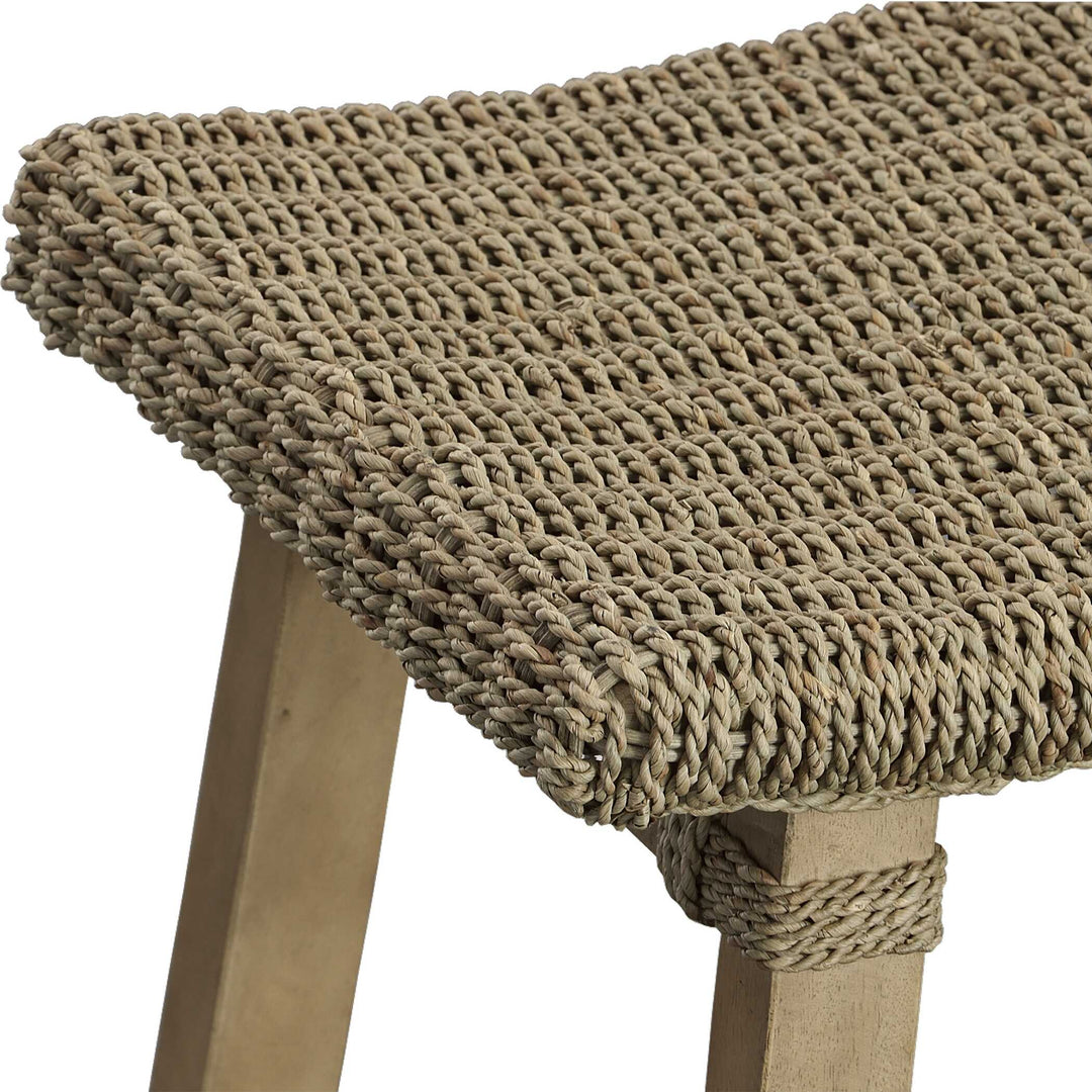 American Home Furniture Uttermost Everglade Sea Grass Counter Stool