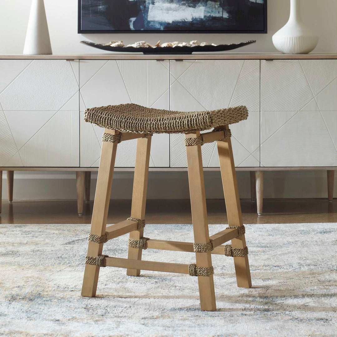 American Home Furniture Uttermost Everglade Sea Grass Counter Stool