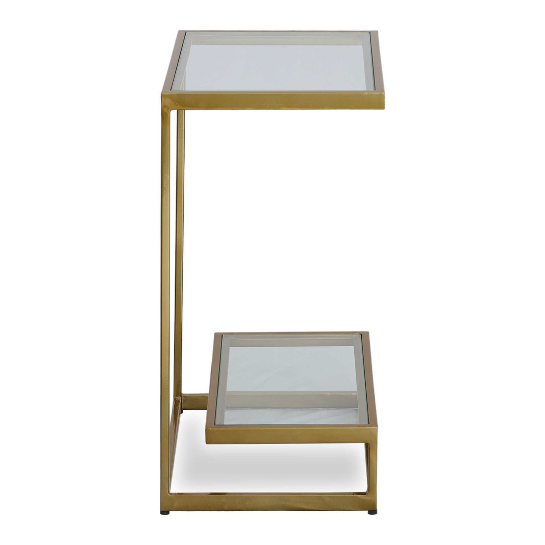 American Home Furniture Uttermost Musing Brushed Brass Accent Table