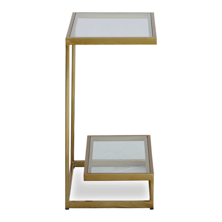 American Home Furniture Uttermost Musing Brushed Brass Accent Table