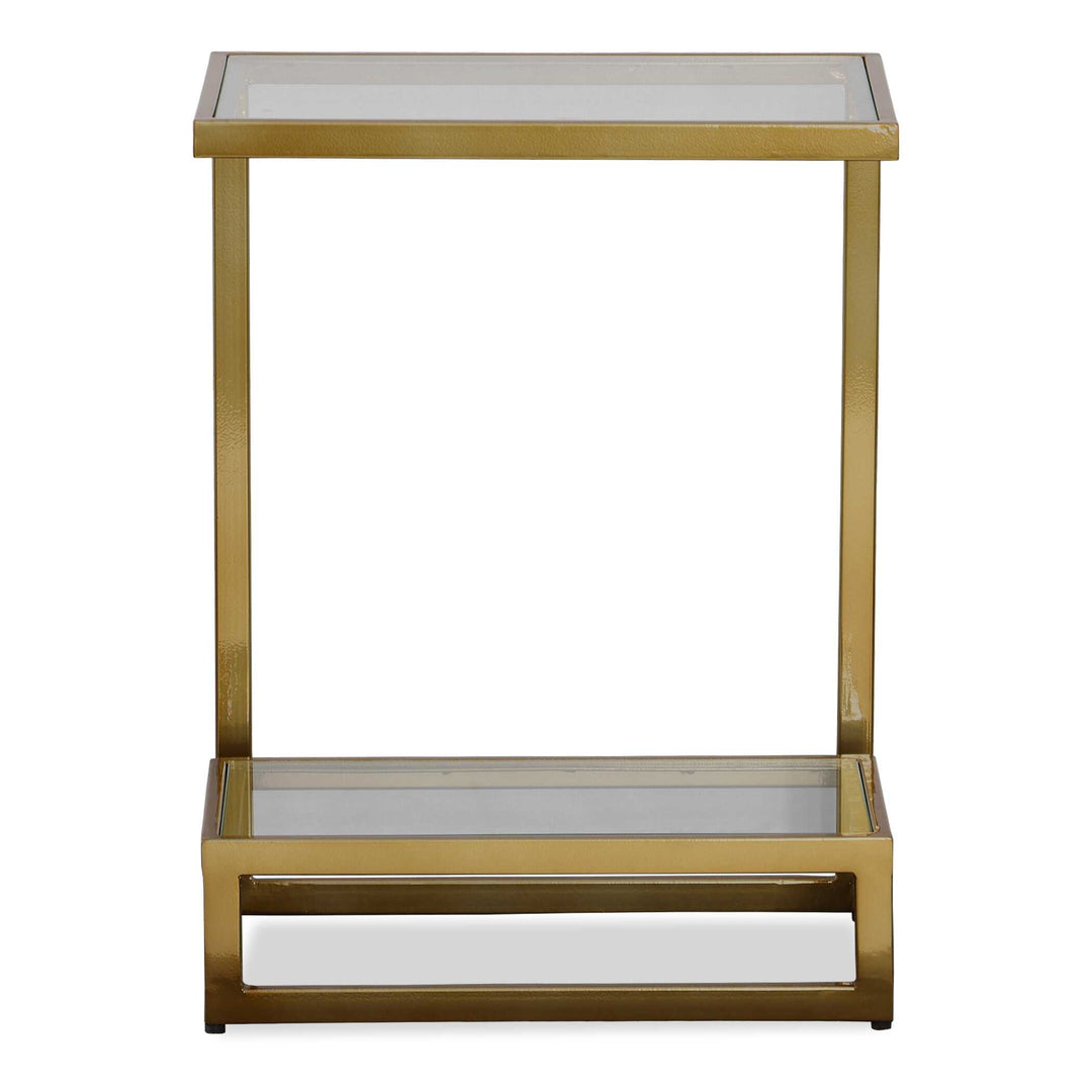 American Home Furniture Uttermost Musing Brushed Brass Accent Table
