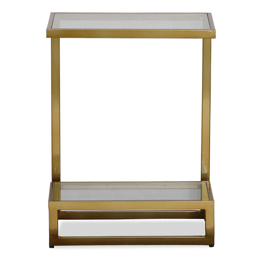 American Home Furniture Uttermost Musing Brushed Brass Accent Table