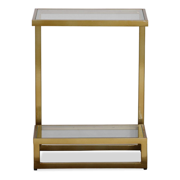 American Home Furniture Uttermost Musing Brushed Brass Accent Table