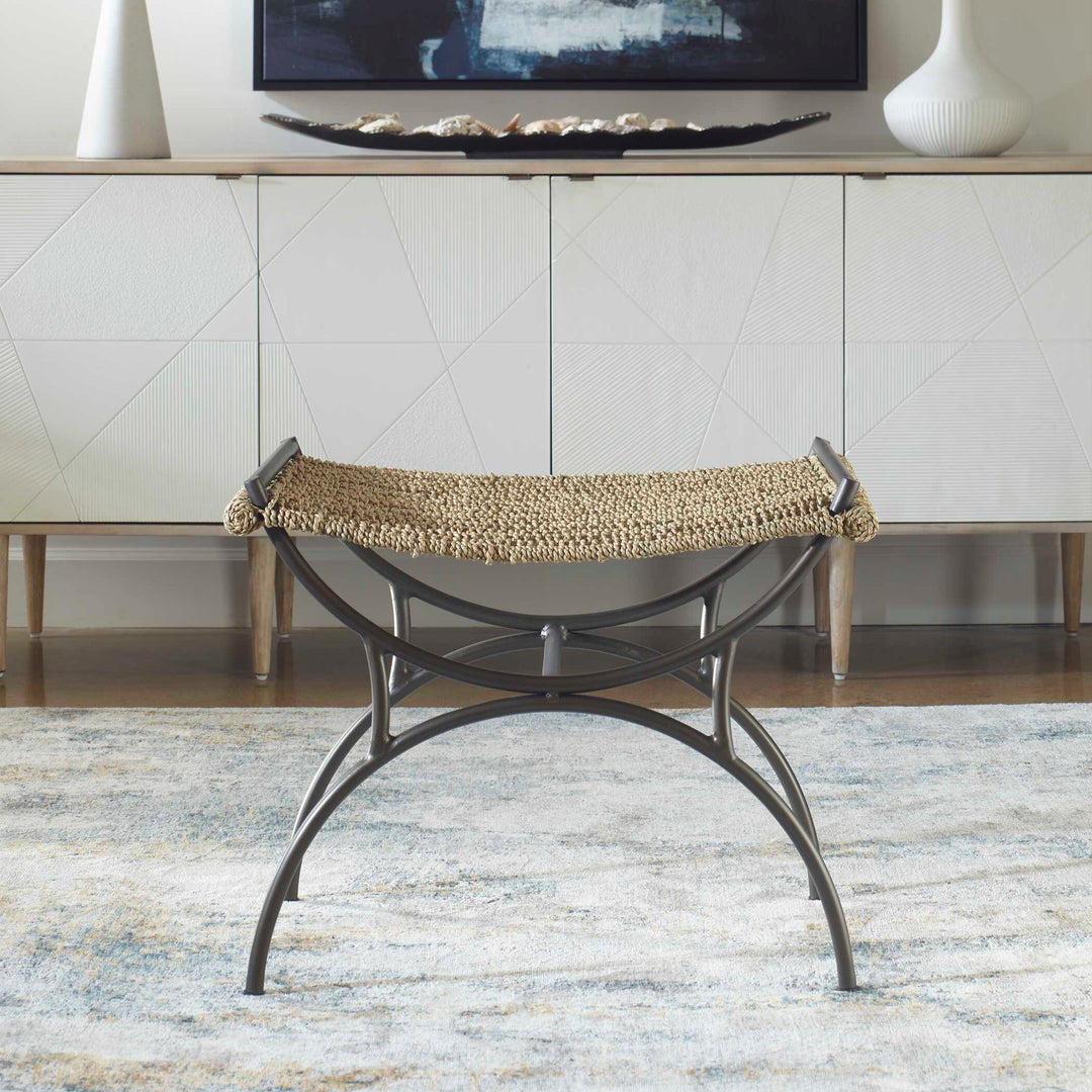 American Home Furniture Uttermost Playa Seagrass Small Bench