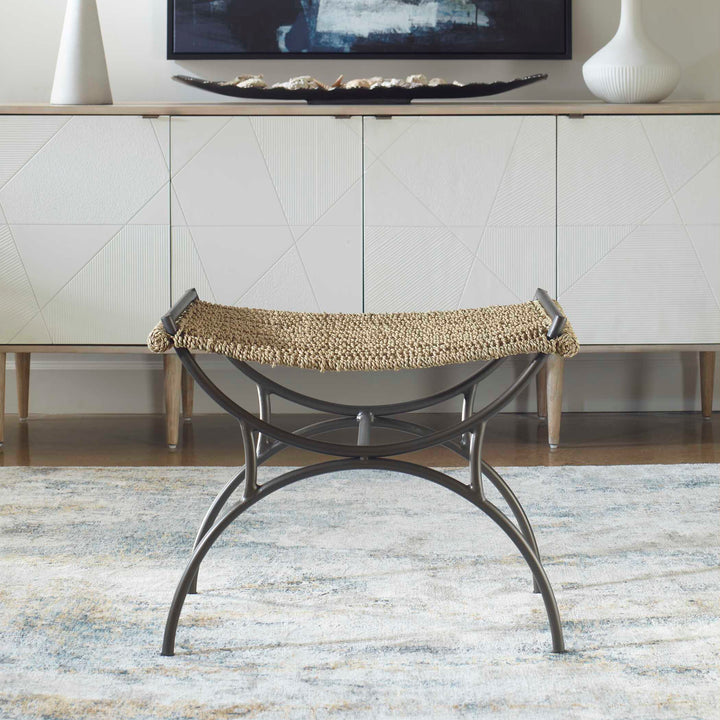 American Home Furniture Uttermost Playa Seagrass Small Bench
