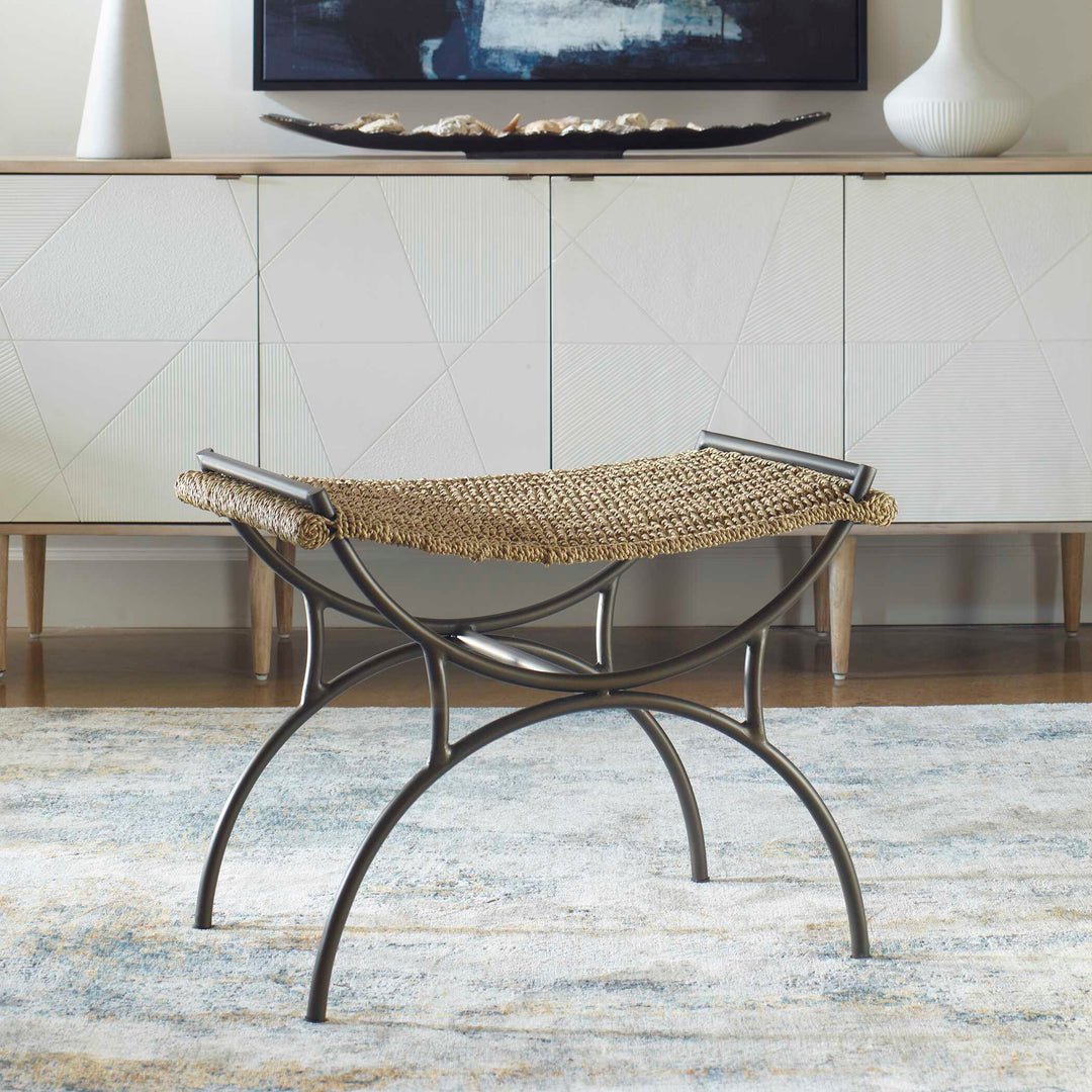 American Home Furniture Uttermost Playa Seagrass Small Bench