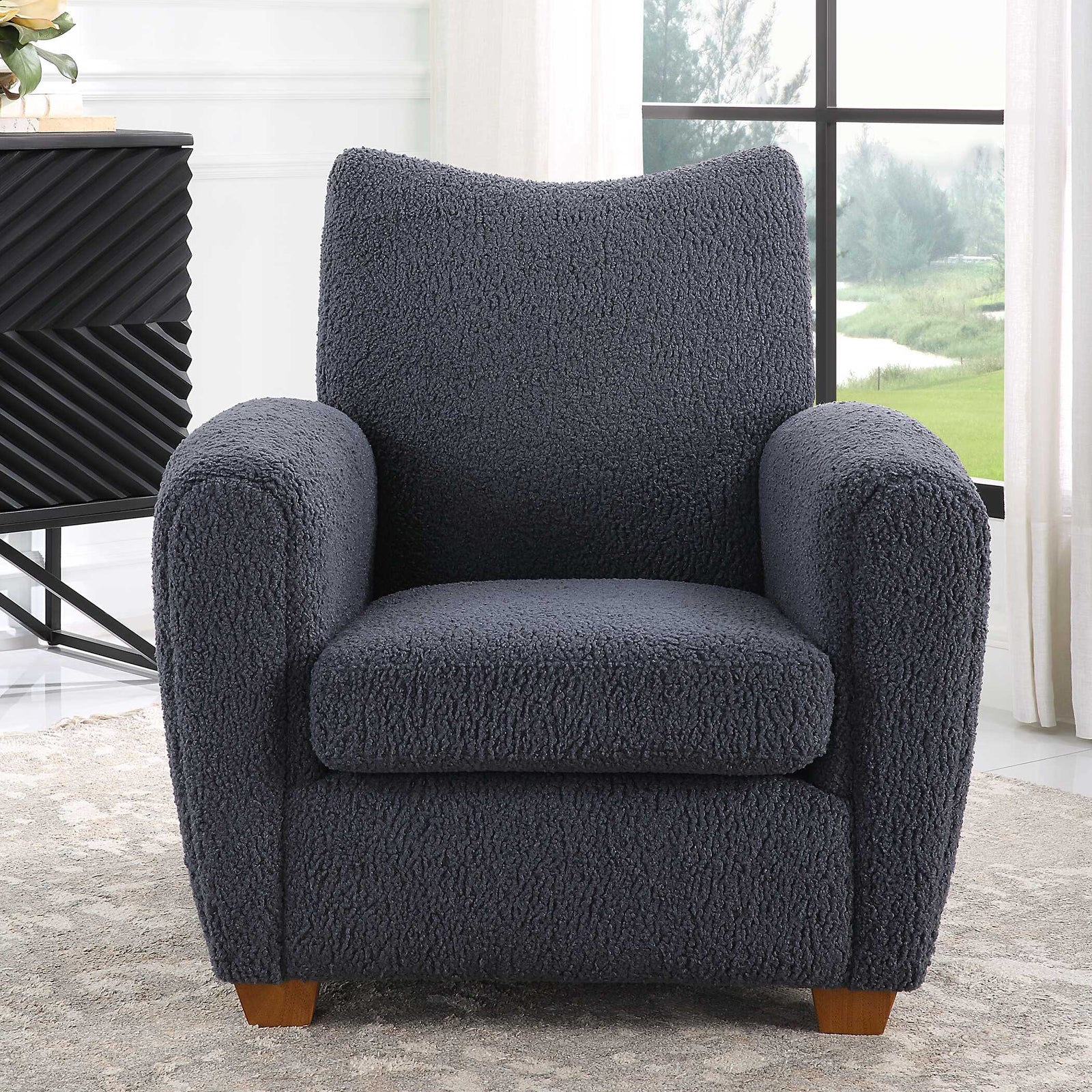 American Home Furniture Uttermost Teddy Slate Accent Chair