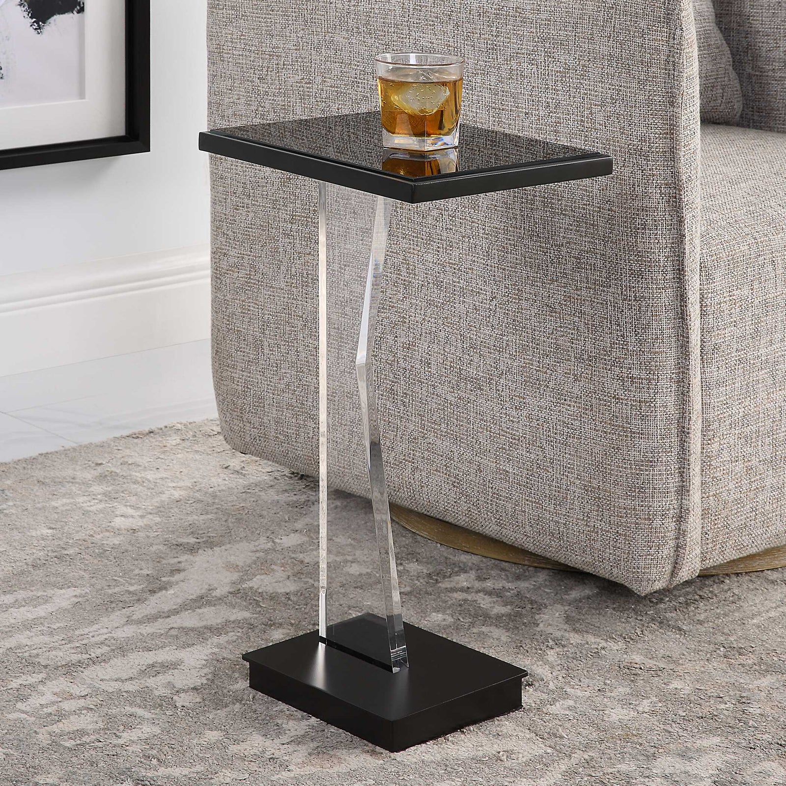 American Home Furniture Uttermost Angle Contemporary Accent Table