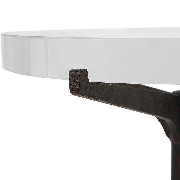 American Home Furniture Uttermost Forge Industrial Accent Table