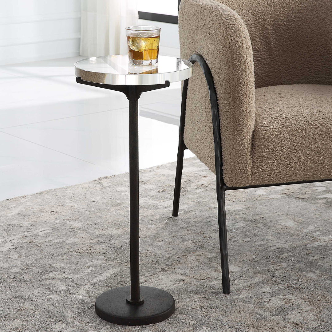 American Home Furniture Uttermost Forge Industrial Accent Table