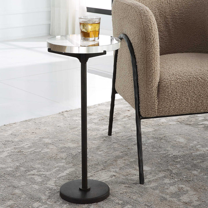 American Home Furniture Uttermost Forge Industrial Accent Table