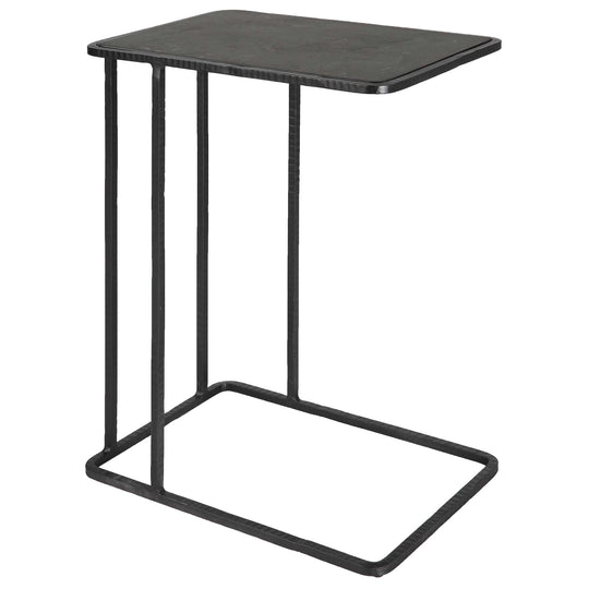 American Home Furniture Uttermost Cavern Stone & Iron Accent Table