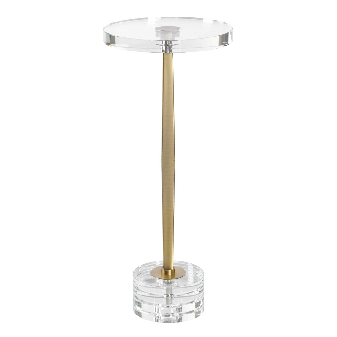 American Home Furniture Uttermost Groove Crystal Drink Table